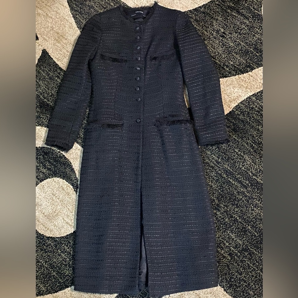 Zara tweed blazer coat